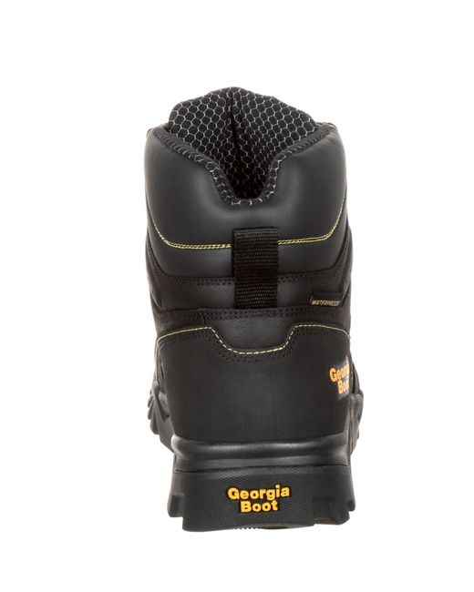 Georgia Boot Black Amplitude Composite Toe Waterproof Work Boot for men