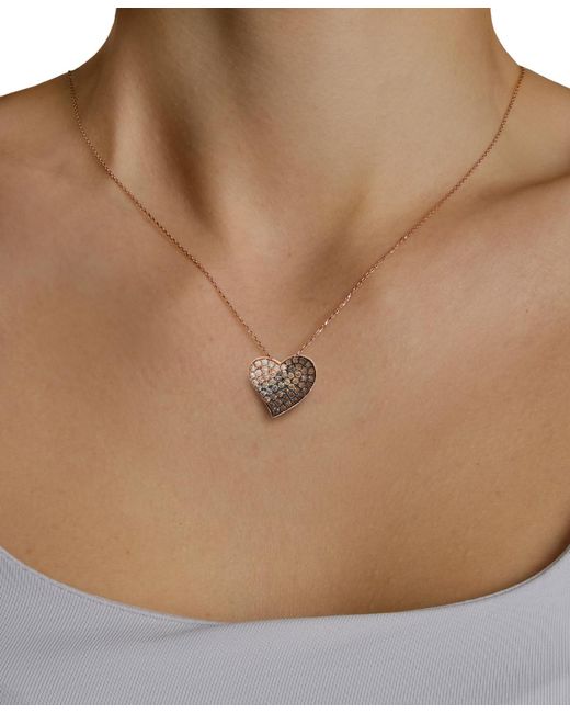 Le Vian Metallic Chocolate Ombre Diamond Pendant Necklace (1 Ct. T.w.