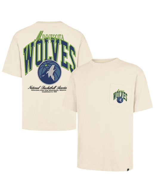 '47 White And Minnesota Timberwolves Crossover Collection Foundation Pocket T-shirt