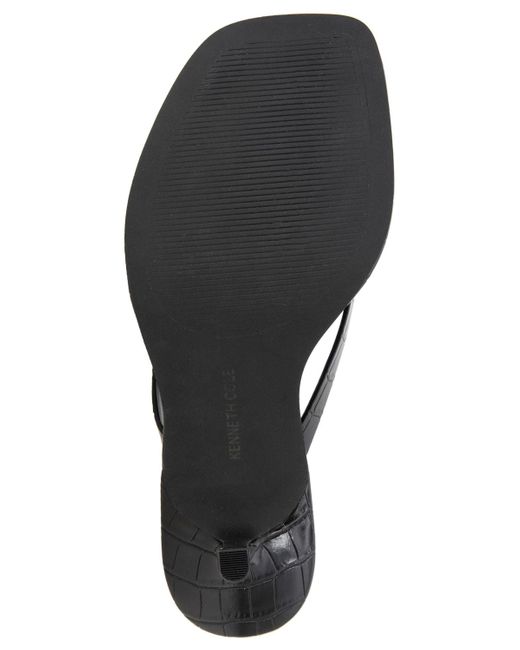 Kenneth Cole Black Gillie Kitten Heel Sandals