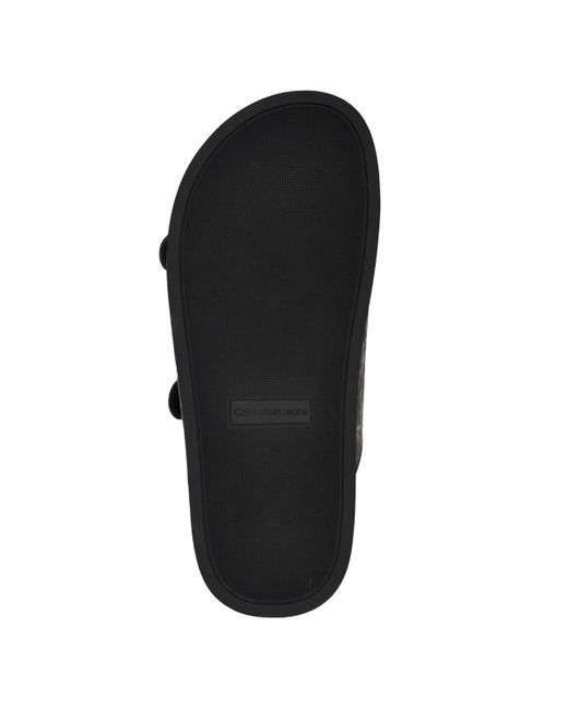 Calvin Klein Black Vibe Double Band Slip-on Flat Sandals