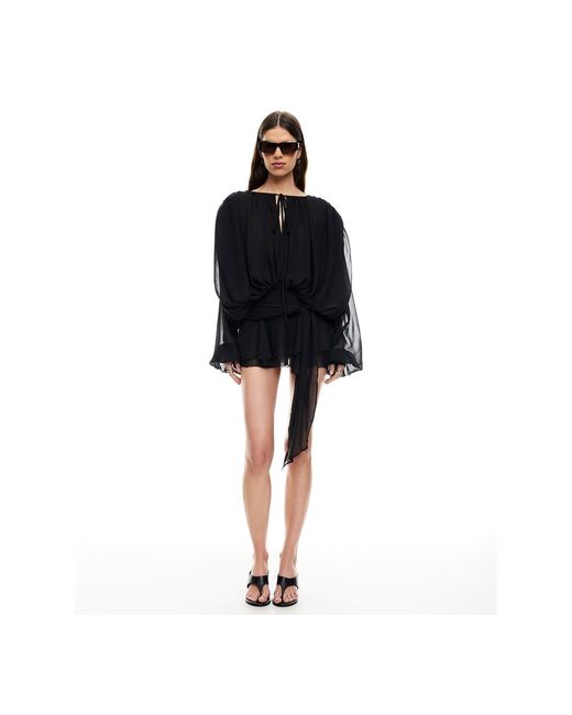 Lioness Black Elements Back Button Mini Dress