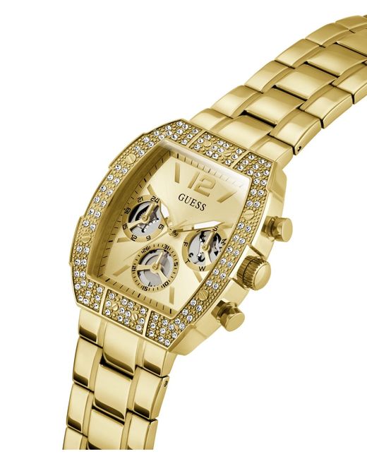 Guess Metallic Gold-tone Multi-function Watch for men