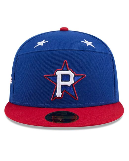 KTZ Blue/red Pittsburgh Pirates 2025 Mlb All-star Game Workout Side Patch 59fifty Fitted Hat for men