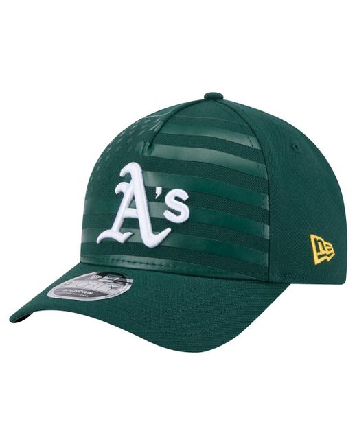 KTZ Green Athletics American Flag 9forty M-crown A-frame Adjustable Hat for men