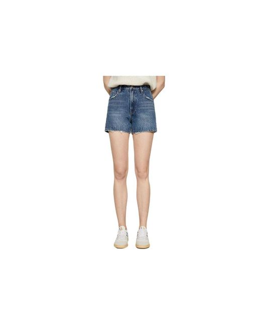 Hey Joanie Blue Boyish Vintage High Rise Shorts