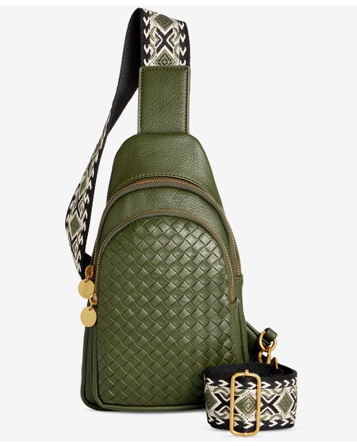 Style & Co. Green Woven Sling Bag