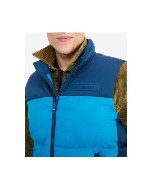 Tommy Hilfiger New York Zip-front Puffer Vest in Blue for Men | Lyst