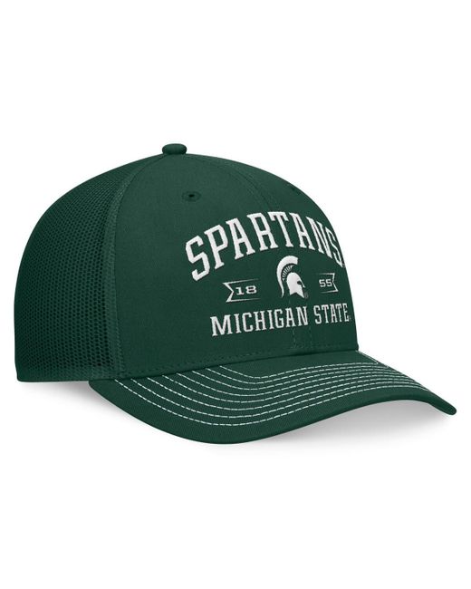 Top Of The World Green Michigan State Spartans Carson Trucker Adjustable Hat for men