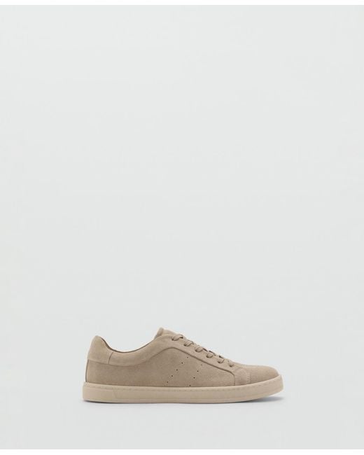 Mango Natural Suede Trainers for men