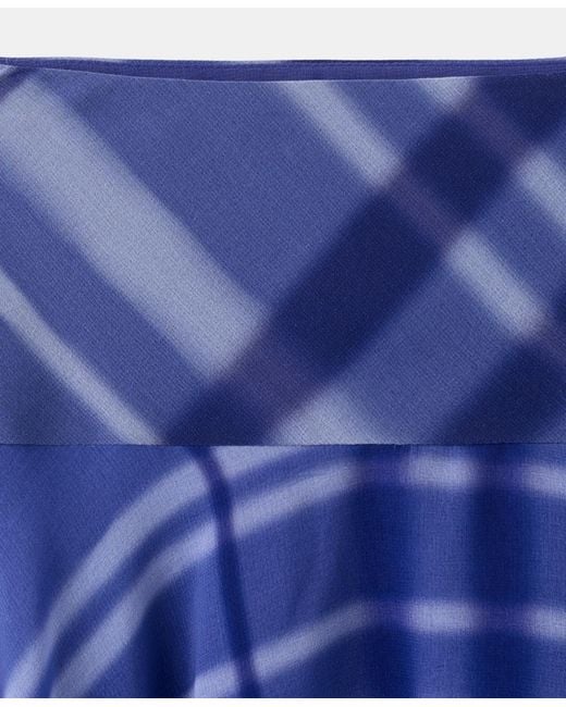 Mango Blue Long Flared Skirt