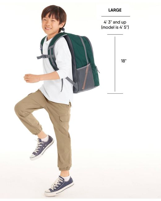 Lands' End Blue Kids Classmate Large Backpack
