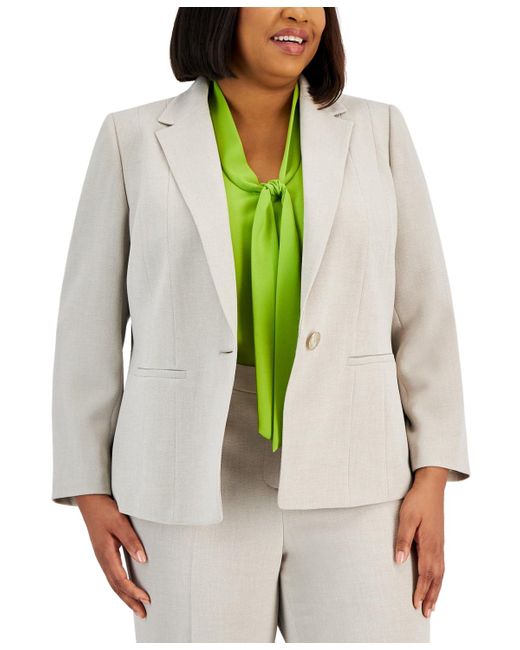 Blazer Macy Kasper Suits Macys Collarless Jacket Macy's