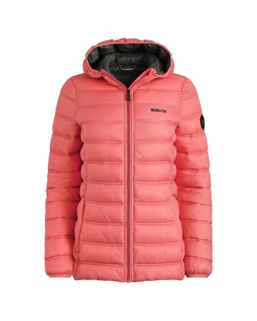 Weird Fish Red Eshka Lightweight Padded Jacket
