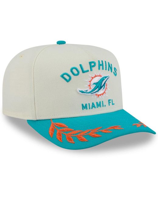 KTZ Blue Cream/aqua Miami Dolphins 2025 Nfl Draft A-frame 9fifty Snapback Hat for men