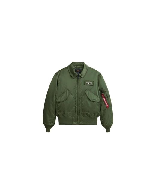 Alpha Industries Green Alpha Cwu 45/p Flight Jacket for men