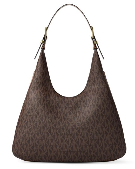 Michael Kors Brown Nolita Large Hobo Shoulder Bag