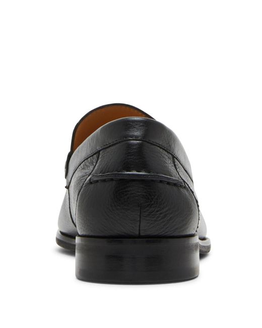 Steve Madden Black Alfio Leather Bit Loafers for men
