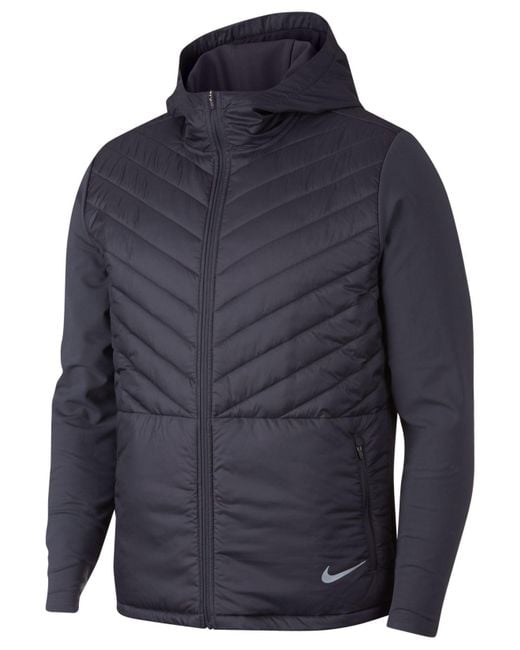 Nike Aerolayer Hooded Running Jacket in Blue for Men | Lyst