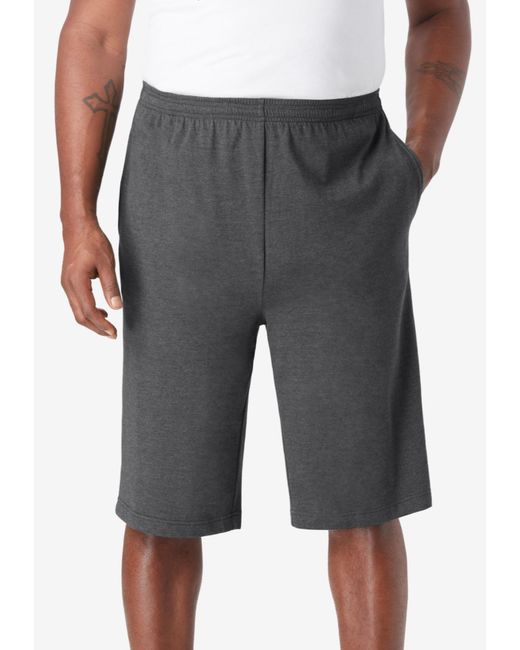 Kingsize Red Big & Tall Lightweight Extra Long Jersey Shorts for men