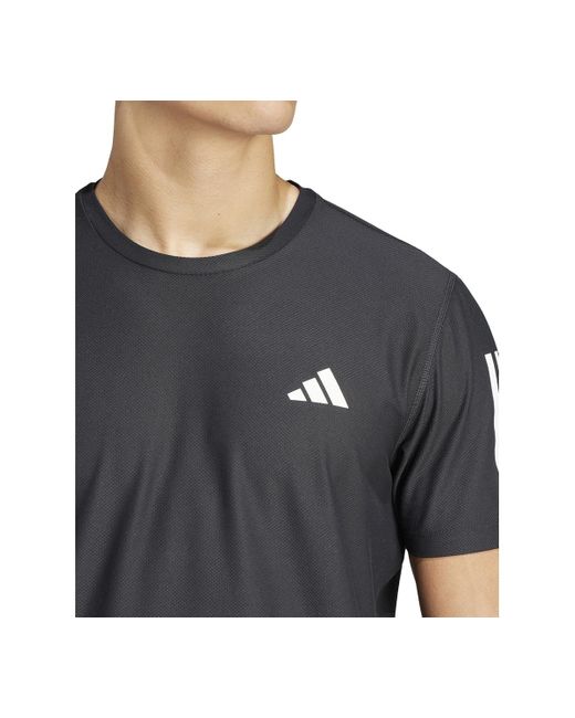 Adidas Black Own The Run Moisture-wicking T-shirt for men