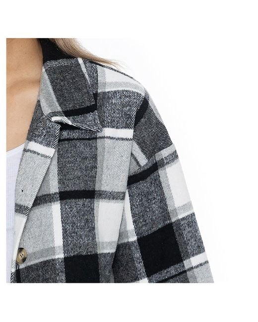 Gameday Couture White Grey Arkansas Razorbacks Long Sleeve Brushed Plaid Button-up Overshirt Jacket