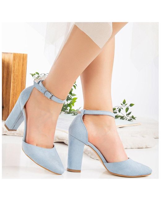 Forever & Always Shoes White Gisele High Block Heel Pumps