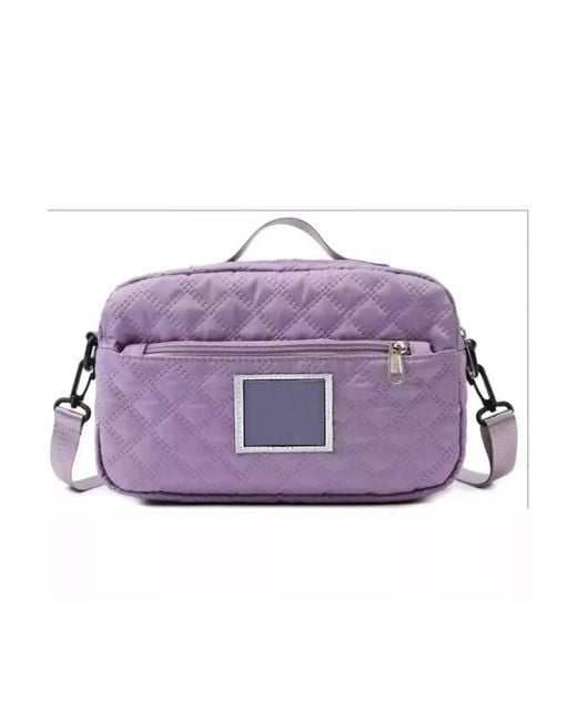 Batfox Purple Three-dimensional Diamond Patterned Small Square Tote