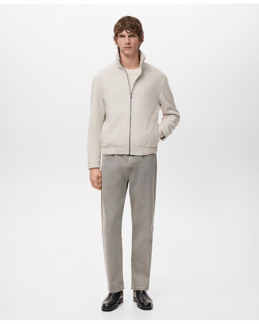 Mango Natural Regular-fit Zip Jacket for men
