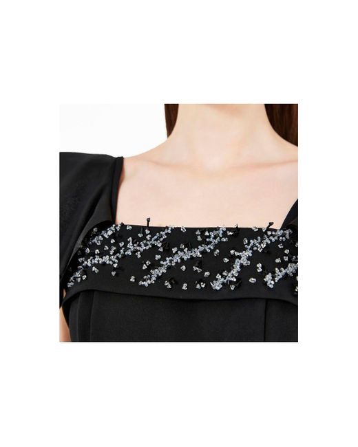 Amiri Black Cascading Sleeves Gown