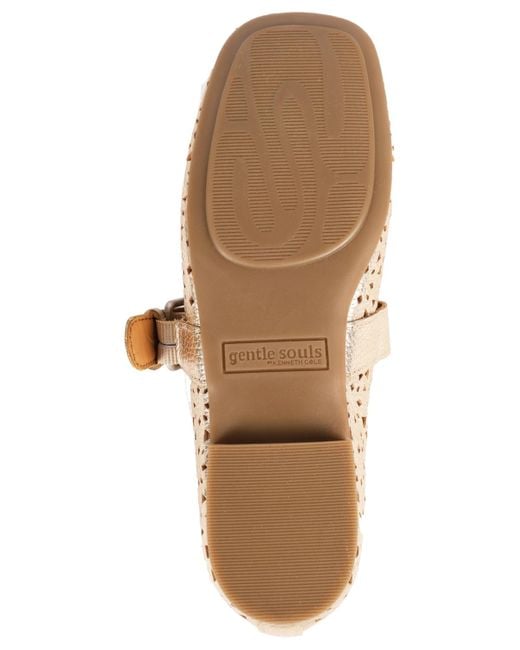 Gentle Souls Brown Karla Perferated Leather Flats