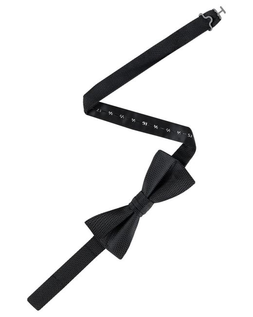 Calvin Klein Black Textured Solid Bow Tie for men