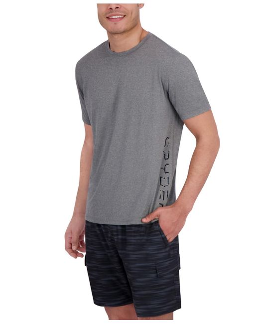 Spyder Gray Short Sleeve Drop Needle Crewneck Swim Shirt for men