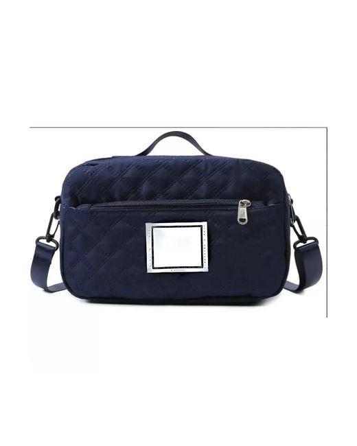 Batfox Blue Three-dimensional Diamond Patterned Small Square Tote