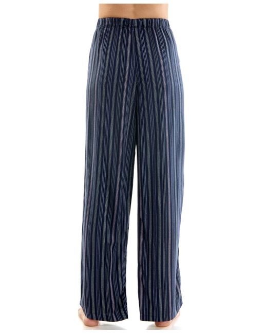 Roudelain Blue Open Leg Flannel Sleepwear Pants