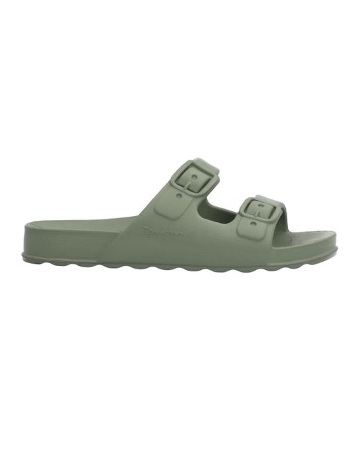 Ipanema Green Duo Day Slide Round Toe Flat Sandals
