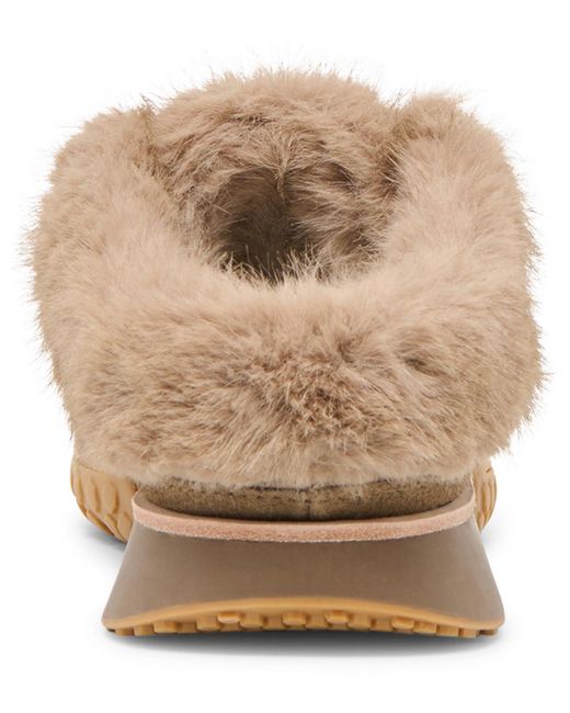 Dolce Vita Natural Izzey Plush Cozy Retro Slides Sneakers