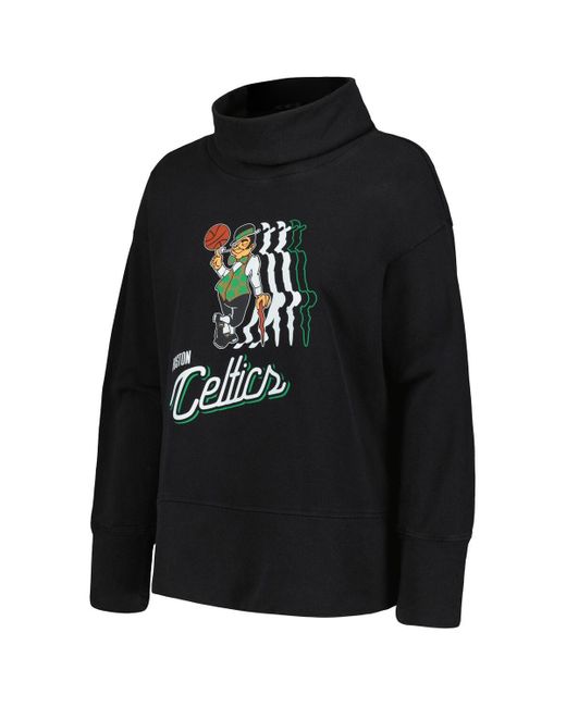 Levelwear Black Boston Celtics Sunset Pullover Sweatshirt