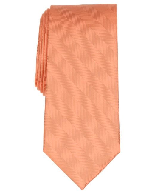 Club Room Orange Solid Pattern Tie for men