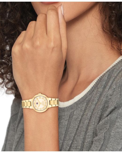 Tommy Hilfiger Metallic Quartz Tone Stainless Steel Bracelet Watch