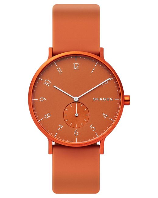 Skagen Aaren Kulor Neon Orange Watch Lyst