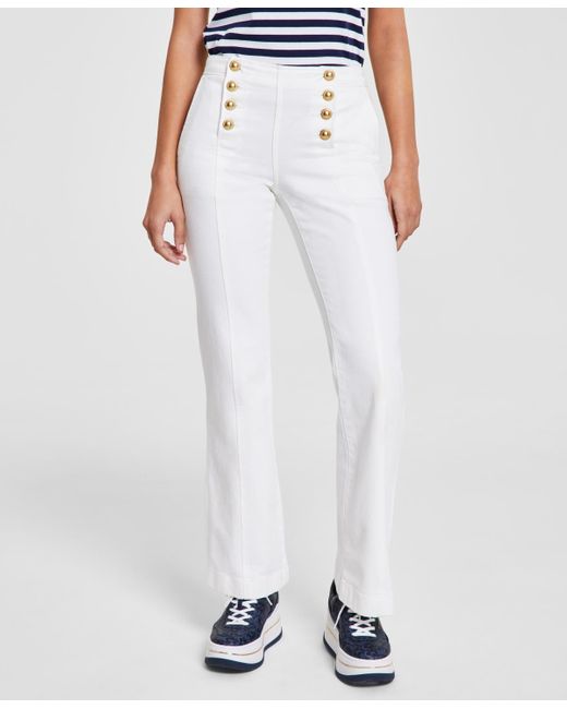 Michael Kors White Michael Flared-leg Sailor Jeans