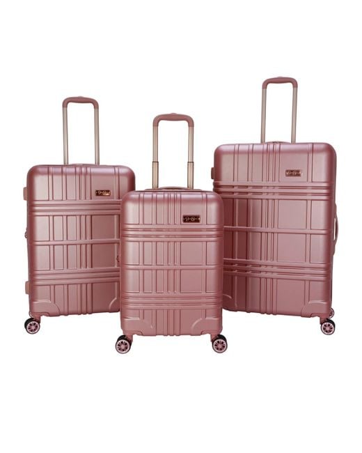 Jessica Simpson Jewel Plaid 3 Piece Hardside luggage Set in Pink Lyst