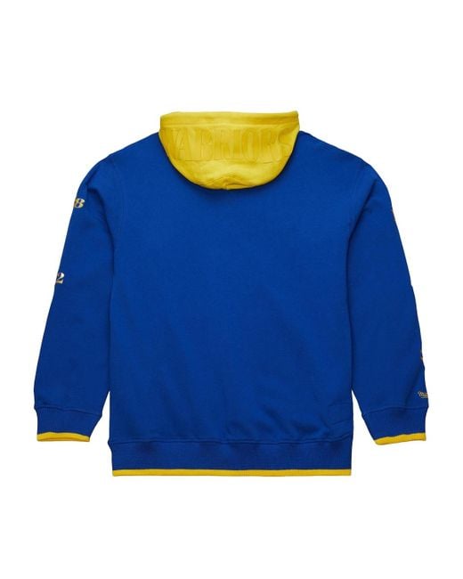 Mitchell & Ness Blue Golden State Warriors Hardwood Classics Team Og 3.0 Pullover Hoodie for men