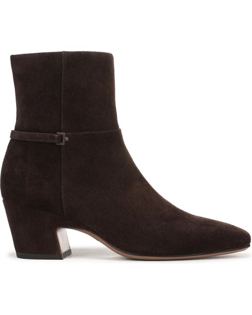 Franco Sarto Brown Saydie Square Toe Pull On Short Boots