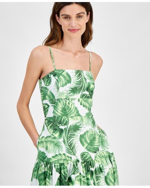 Taylor Green Printed Tiered Maxi Dress