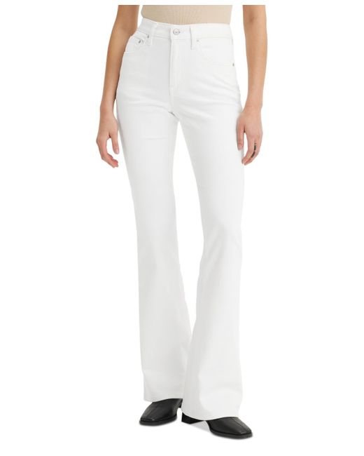 Levi's White 726 High Rise Flare Jeans