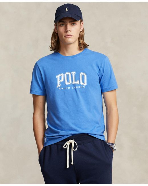 Polo Ralph Lauren Blue Classic-fit Logo Jersey T-shirt for men
