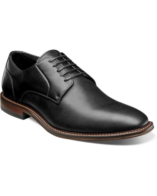 Stacy Adams Black Marlton Plain Toe Oxford Shoes for men