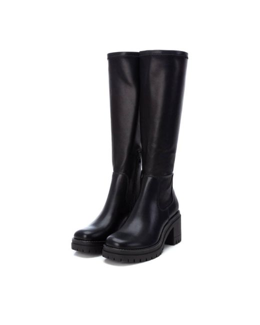 Xti Black Knee High Boots By